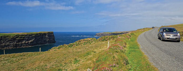 Drive in Irish seaside resort
