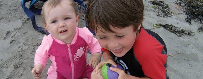 Kids playing in irish resort